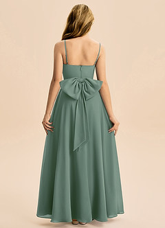Azazie Bear Junior Eucalyptus A-Line Pleated Chiffon Dress image2