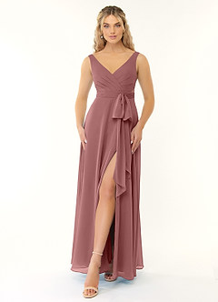 Azazie Alva Final Sale Lilac A-Line Pleated Chiffon Dress image1