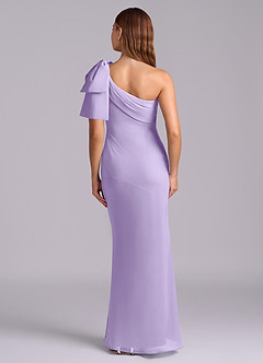 Azazie Yuanna Bridesmaid Dresses Lilac Mermaid One Shoulder Chiffon Dress image2