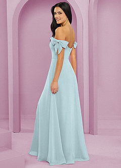 Barbie ♥ Azazie Bridesmaid Dresses Mist A-Line Off the Shoulder Chiffon Convertible Dress image6