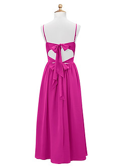 Azazie Zeya Junior Fuchsia A-Line Chiffon Dress image8