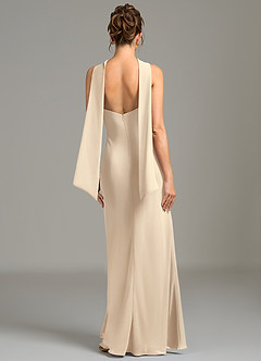 Azazie Cassiana Bridesmaid Dresses Champagne Mermaid Pleated Chiffon Dress image5