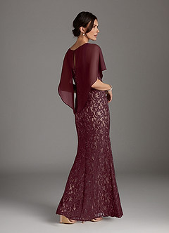 Azazie Lemus Mother of the Bride Dresses Cabernet Taupe Sheath Sequins Chiffon Dress image5