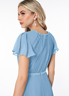 Azazie Kara Final Sale A-Line Pleated Chiffon Floor-Length Dress image6