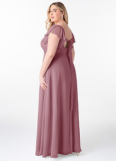 Azazie Syenna Bridesmaid Dresses Vintage Mauve A-Line Ruched Chiffon Dress image9