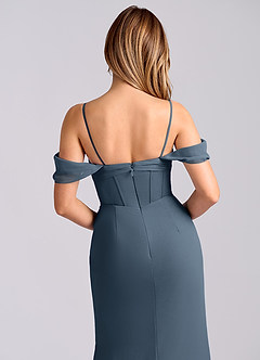 Azazie Joanne Final Sale Neptune Mermaid Off the Shoulder Chiffon Dress image2