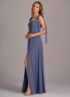 Azazie Debra Bridesmaid Dresses Stormy A-Line with Pockets Chiffon Convertible Dress image4