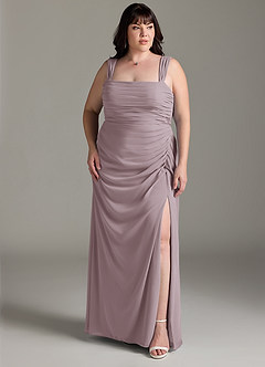 Azazie Jesaphine Bridesmaid Dresses Dusk Sheath Bow Chiffon Dress image8
