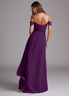 Azazie Marley Bridesmaid Dresses Grape A-Line Off the Shoulder Chiffon Convertible Dress image7