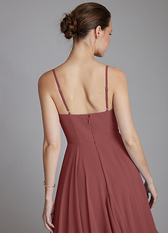 Azazie Zaina Brautjungfernkleider A-Linie Chiffon Kleid Amethyst image6