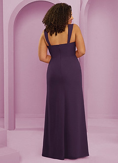 Barbie ♥ Azazie Bridesmaid Dresses Plum Mermaid Pleated Chiffon Dress image2
