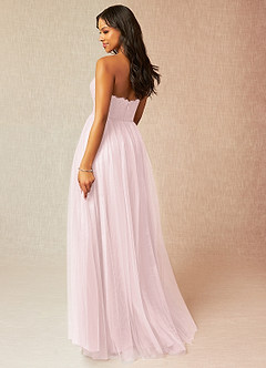 Azazie Roni Bridesmaid Dresses Blushing Pink A-Line Sweetheart Neckline Tulle Convertible Dress image3