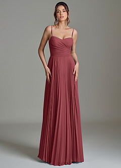 Azazie Catie Bridesmaid Dresses Merlot A-Line Sweetheart Neckline Chiffon Dress image4