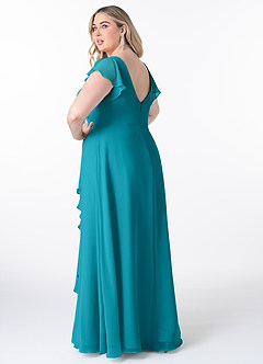 Azazie Omari Bridesmaid Dresses Jade A-Line Chiffon Dress image8