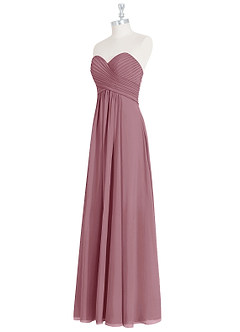 Azazie Yazmin Bridesmaid Dresses Vintage Mauve A-Line Sweetheart Neckline Chiffon Convertible Dress image10