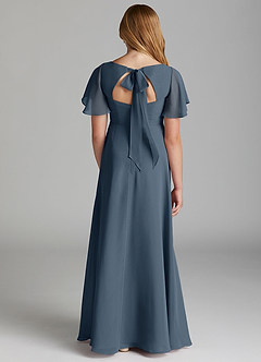 Azazie Kimber Junior Neptune A-Line Pleated Chiffon Dress image2