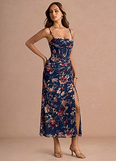 Aurra Bleumarin Multicolor Rochie midi image4