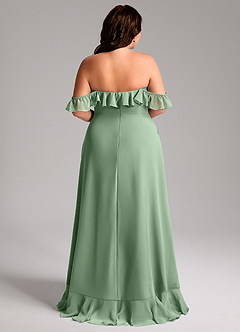 Azazie Lyra Bridesmaid Dresses Matcha A-Line Chiffon Convertible Dress image12