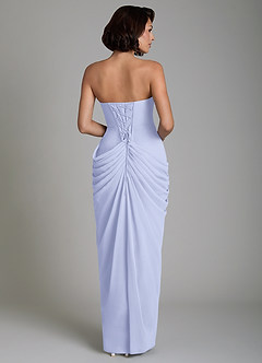 Azazie Nyra Bridesmaid Dresses Lavender Sheath Corset Chiffon Dress image2