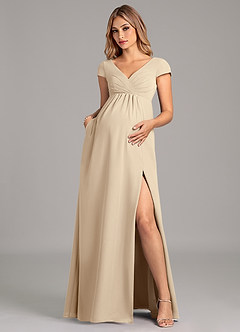 Azazie Allessia Final Sale A-Line Pleated Chiffon Floor-Length Dress image3