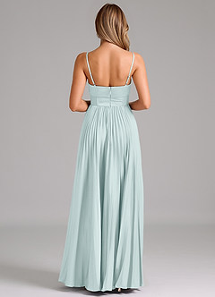 Azazie Akiko Bridesmaid Dresses Mist A-Line Sweetheart Neckline Stretch Satin Dress image2
