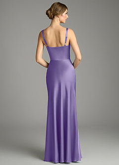 Azazie Alouette Bridesmaid Dresses Tahiti Mermaid Pleated Stretch Satin Dress image2