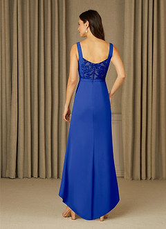 Azazie Yabelle Final Sale Royal Blue Mermaid Lace Chiffon Dress image2