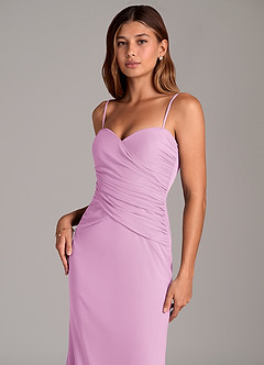 Azazie Katelyn Robes de demoiselle d'honneur Robe Fourreau Convertible en Maille Sans bretelle Rose Bonbon image2