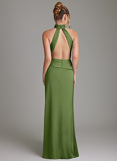 Azazie Gracelynn Bridesmaid Dresses Juniper Sheath Pleated Stretch Satin Dress image8