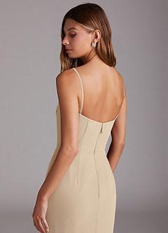 Azazie Saige Bridesmaid Dresses Champagne A-Line Off the Shoulder Chiffon Convertible Dress image9