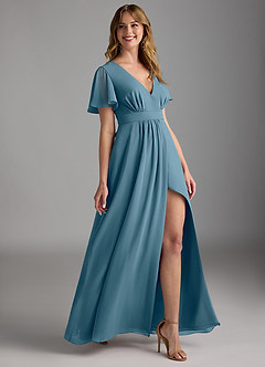 Azazie Zaniah Bridesmaid Dresses Bermuda A-Line Chiffon Dress image3