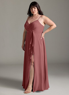 Azazie Akita Bridesmaid Dresses Amethyst A-Line Chiffon Dress image8