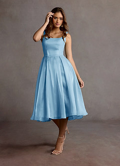 Midi jurk Stellia Mint Blauw image5