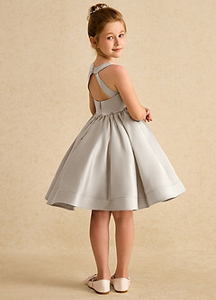 Azazie Julietta Flower Girl Dresses Frost Ball-Gown Convertible Tulle Dress image8