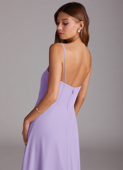 Azazie Wren Bridesmaid Dresses Lilac A-Line Strapless Chiffon Dress image7