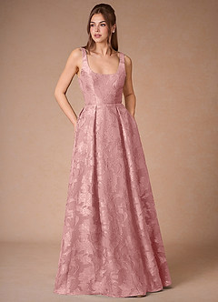 Althea Coral Pink Tie-Back Maxi Dress image6