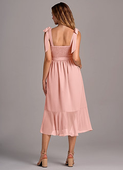 Azazie Deb Bridesmaid Dresses Rosette A-Line with Pockets Chiffon Convertible Dress image6