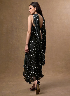 Robe Longue Noir Blanc Simona image6