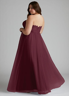 Azazie Roni Bridesmaid Dresses Cabernet A-Line Sweetheart Neckline Tulle Convertible Dress image10