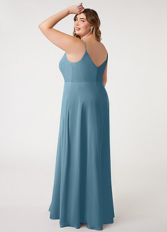 Azazie Daenerys Abiti da Damigella Abito A-Line in Chiffon con Scollo a Cappuccio Bermuda image11
