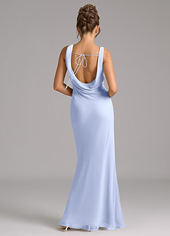 Azazie Rylina Bridesmaid Dresses Ice Mermaid Pleated Chiffon Dress image6