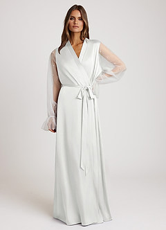 front Satin Pajamas with Bead Embellishments