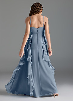 Azazie Peyton Junior Twilight A-Line V-Neck Cascading Ruffles Chiffon Dress image5