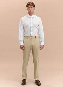 front James Champagne Structured Stretch Dress Pants