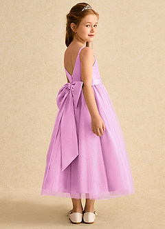 Azazie Patootie Flower Girl Dresses Candy Pink A-Line Spaghetti Strap Tulle Dress image2