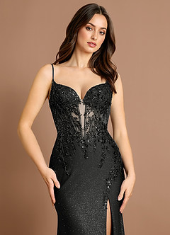 Jaslene Negro Vestido largo image6