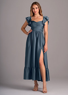 Azazie Anaya Bridesmaid Dresses Twilight A-Line Sweetheart Neckline Stretch Satin Convertible Dress image5