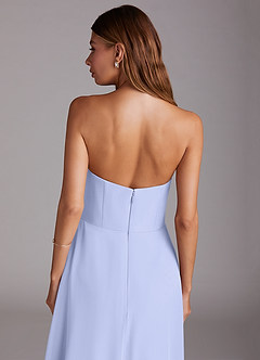 Azazie Wren Bridesmaid Dresses Lavender A-Line Strapless Chiffon Dress image8