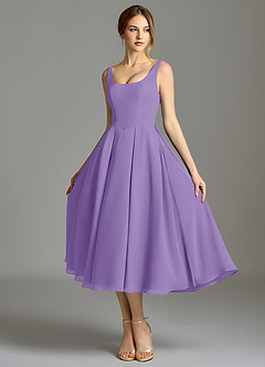 Azazie Amalie Bridesmaid Dresses Tahiti A-Line Pleated Chiffon Dress image6