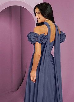 Barbie ♥ Azazie Bridesmaid Dresses Stormy A-Line Off the Shoulder Chiffon Convertible Dress image19